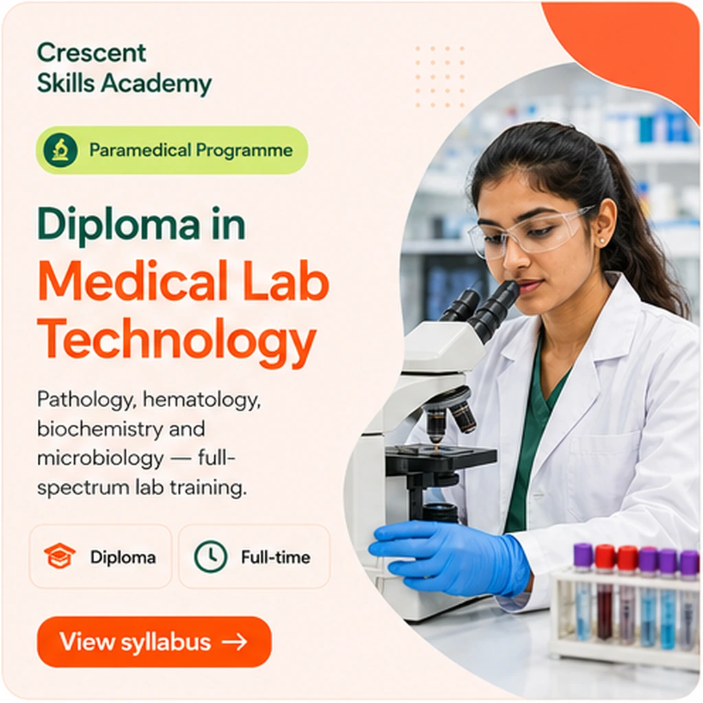 Diploma in Medical Lab Technology course card