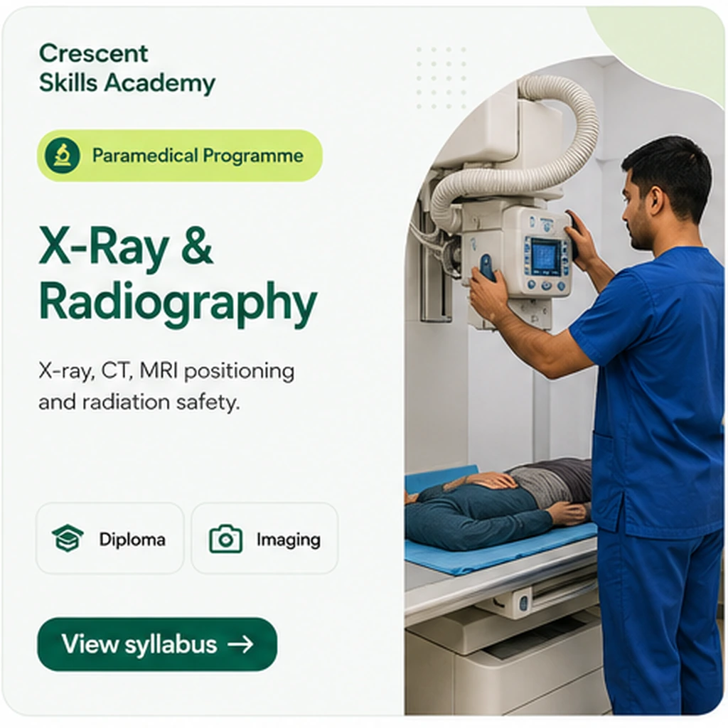 X-Ray and Radiography Technician course card